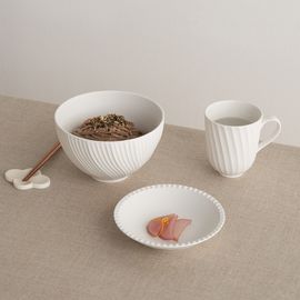 [NEOFLAM] Set of 2 RONDA Ceramic Bowls for Pasta Ramen Noodle Pho-Dishwasher & Microwave Safe, Salad Bowls, Bowls, Rice Bowls, Soup-Made in Korea